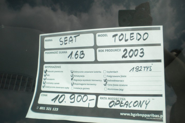 Seat  2003r. super cena 10.900